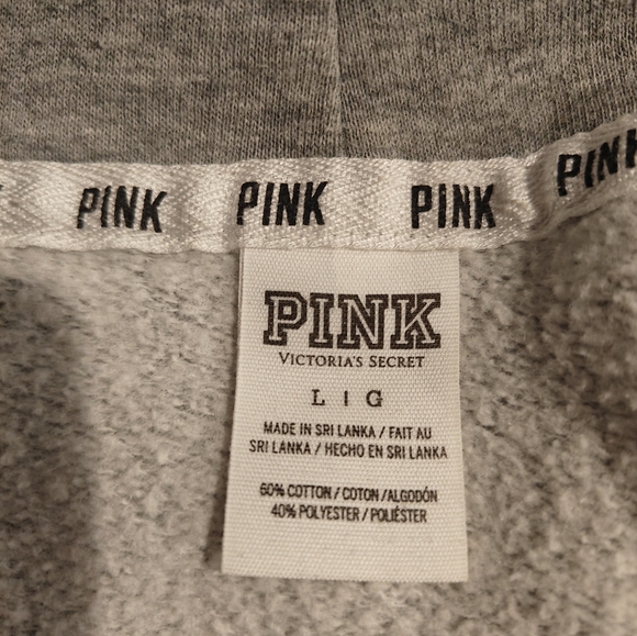 Victoria's Secret PINK Hibiscus Flower Bling Sequin Hoodie Size Large No String - Picture 6 of 6